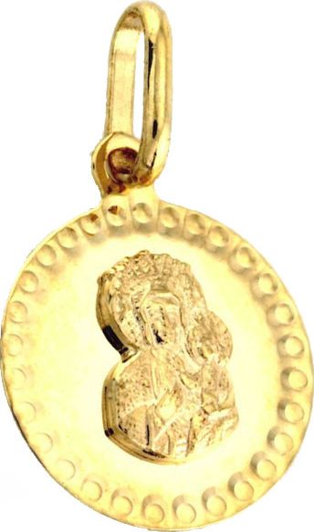 Lovrin ZŁOTY MEDALIK 585 OKRĄGŁA MATKA BOSKA CZĘSTOCHOWSKA