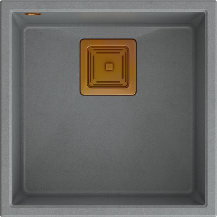 Zlewozmywak Quadron DAVID 40 GraniteQ silver stone/elementy miedziane