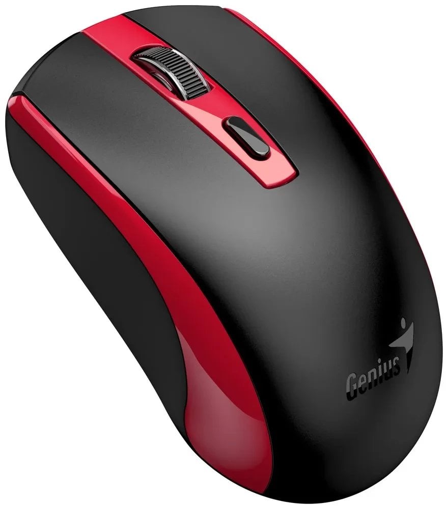 Mysz bezprzewodowa, Genius ECO-8150, czarno-czerwona, optyczna, 1200DPI