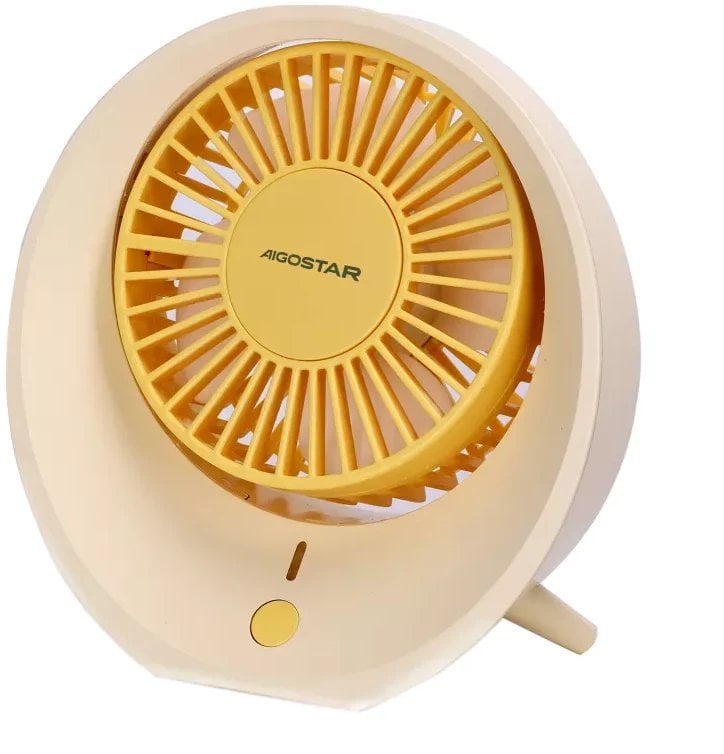 Przenośny wentylator stołowy, 4 łopatki, 3 prędkości, 1200 mAh 5V/USB