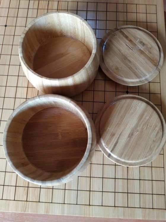 Mateusz Surma Bambusowe pojemniki na kamienie do go (2szt.)