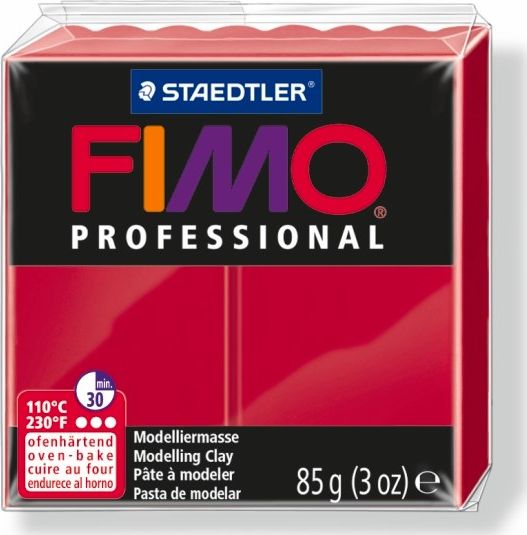 Fimo Masa plastyczna termoutwardzalna Professional karminowa 85g