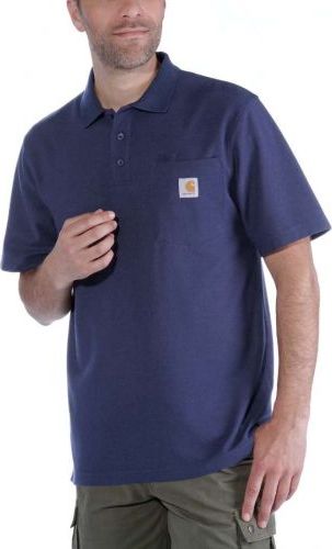 Carhartt Koszulka Carhartt Polo Contractor's Work Pocket dark cobalt blue