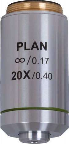 Mikroskop Levenhuk Obiektyw planarno-achromatyczny z korekcją do nieskończoności Levenhuk MED 20x