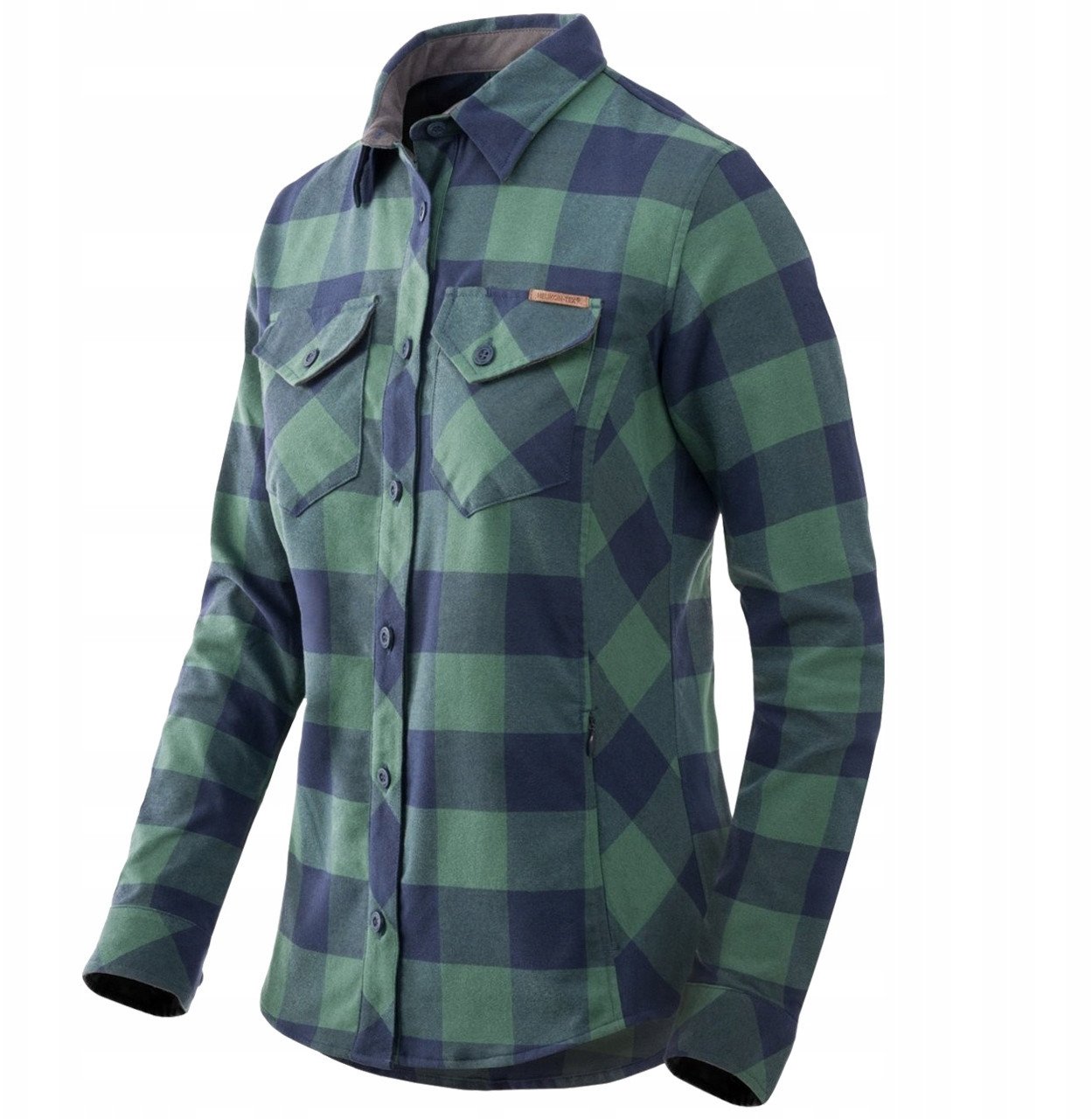 Marigold Woman's Shirt - Moss Green Checkered - L/Regular