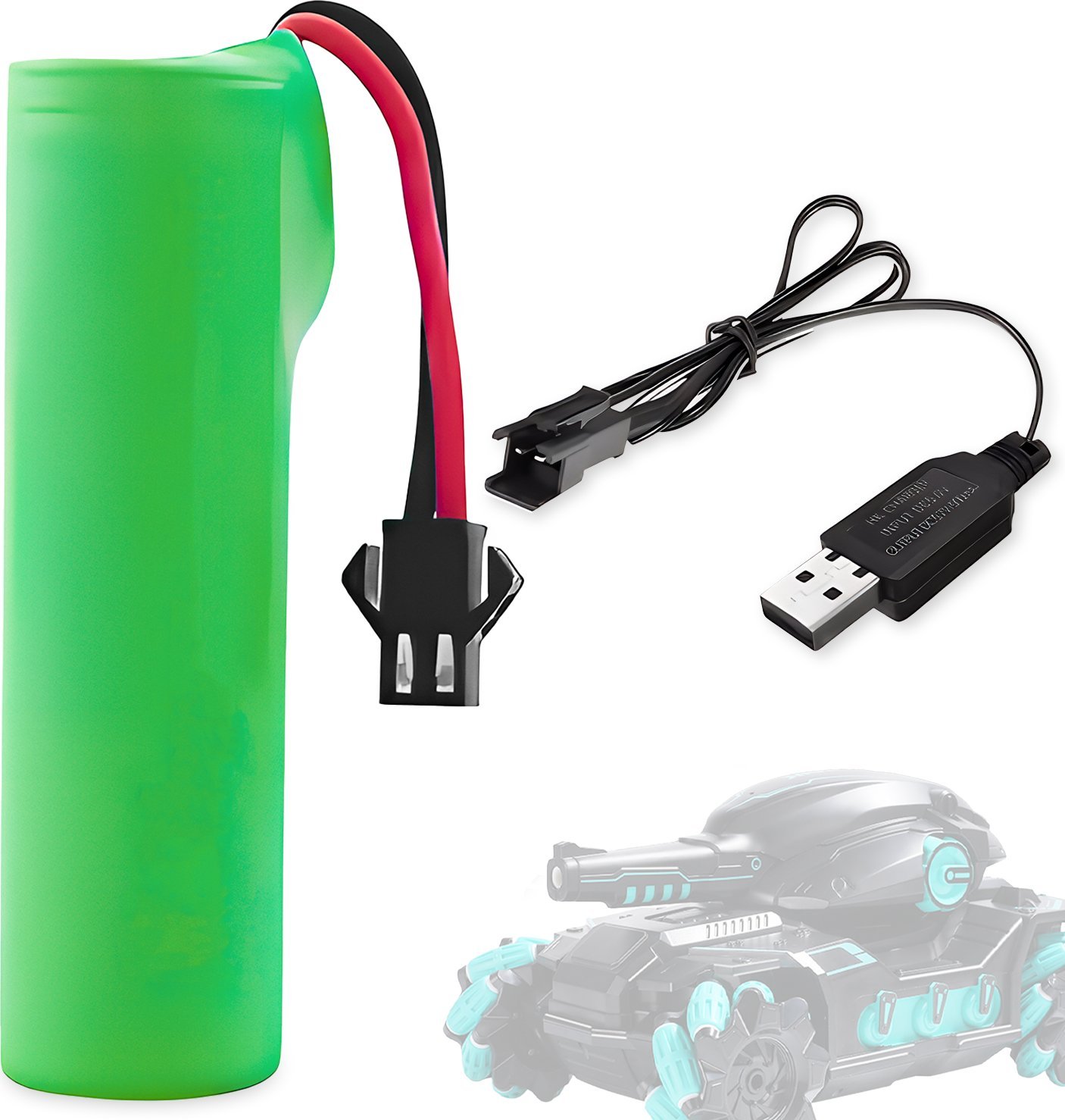 Zestaw Bateria + Ładowarka do Samochód RC czołg zdalnie sterowany Heckermann HD3122