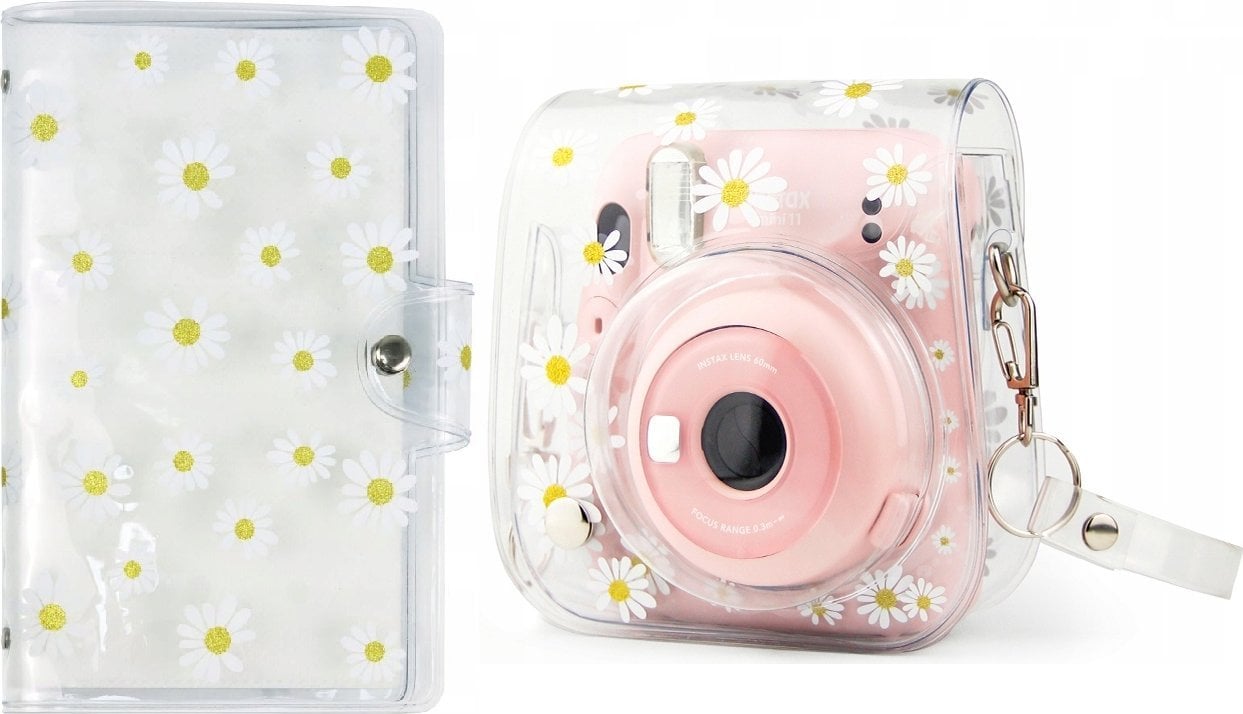 LoveInstant Futerał Etui Fuji Instax Mini 11 + Album Na 96 Zdjęć / Rumianki