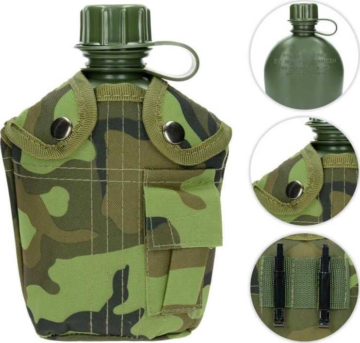 MFH MFH Manierka z Pokrowcem US 1QT ALICE Czeski Woodland uniwersalny