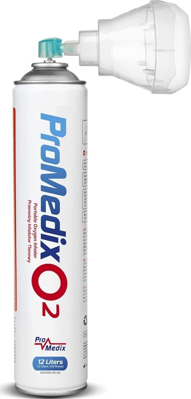 ProMedix Przenośny inhalator tlenowy w puszce 99,4% 12L (PR-994)