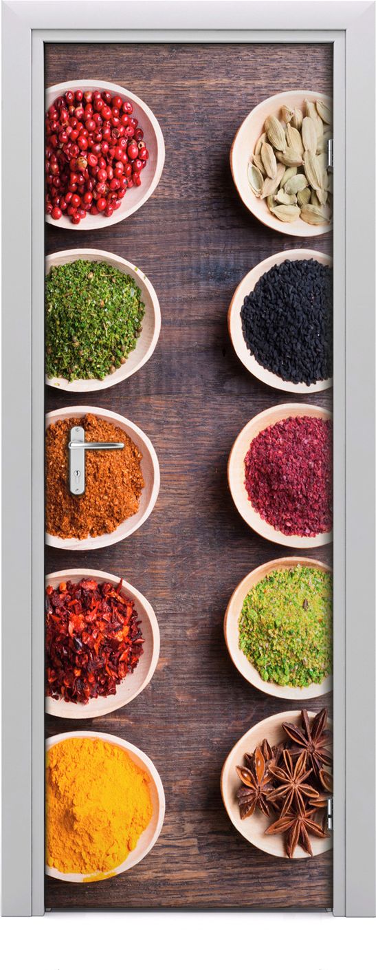 Tulup Fototapeta samoprzylepna na drzwi 75 x 205 cm Przyprawy