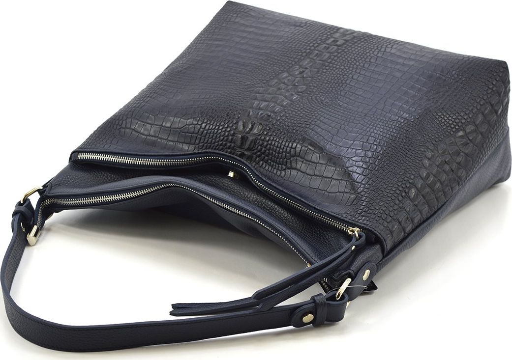 Vera Pelle Torebka skórzana vp967 granatowy