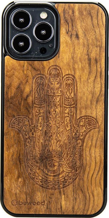BeWood Drewniane Etui iPhone 13 Pro Max HAMSA IMBUIA