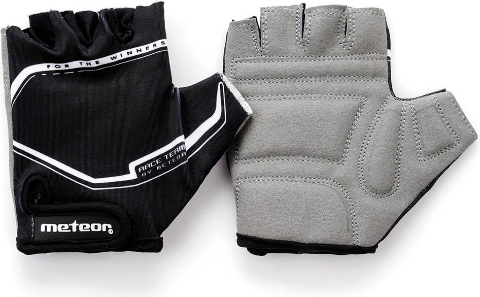 Meteor Rękawiczki rowerowe czarno-szare r. XXS (23386)