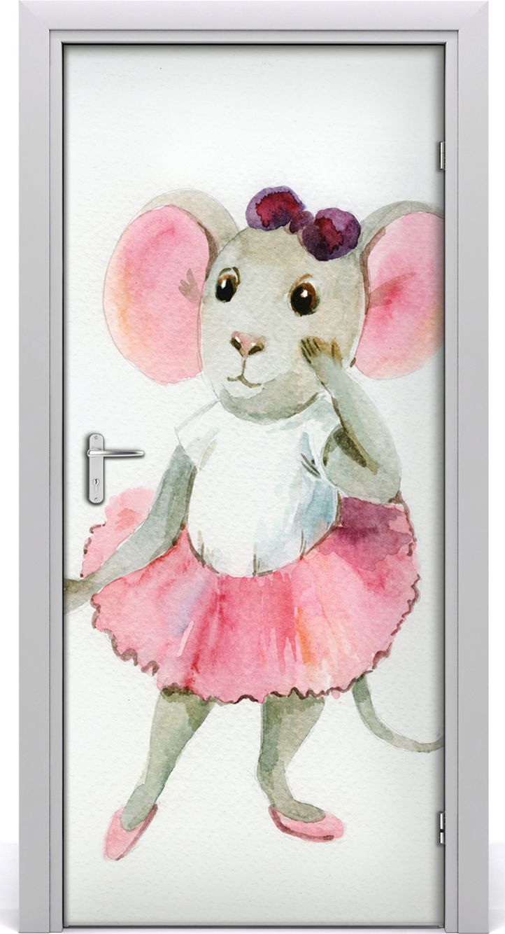 Tulup Fototapeta samoprzylepna na drzwi 95 x 205 cm mysz Ballerina