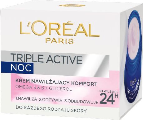 L’Oreal Paris Triple Active Krem odżywczy na noc 50 ml