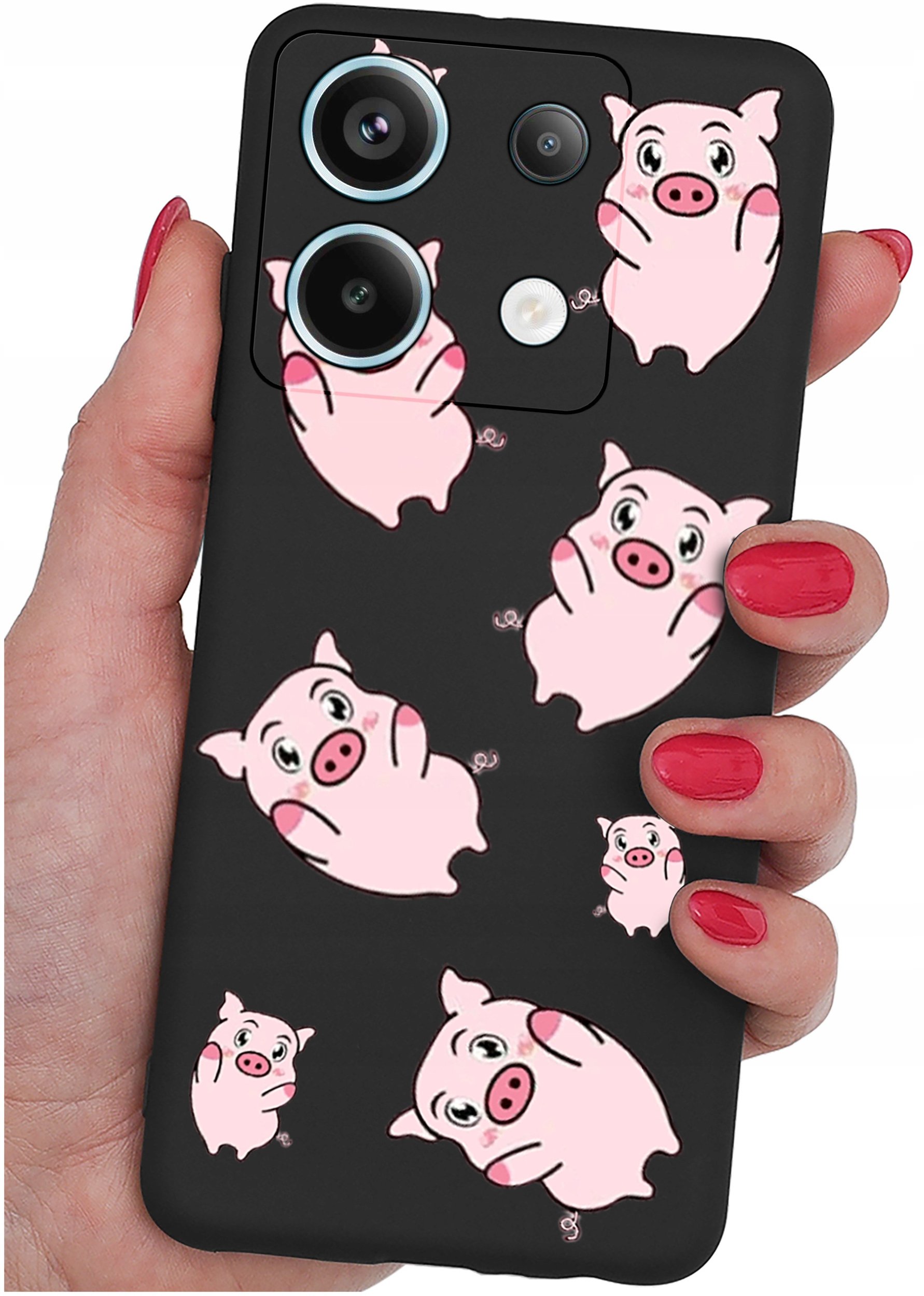 ETUI do Xiaomi Redmi Note 13 Pro 5G WZORY |SILIKONOWE MATT CASE +SZKŁO 9H