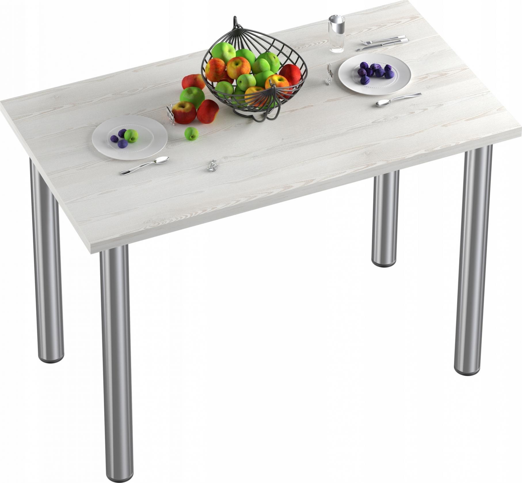 YRKE STÓŁ STOLIK KUCHENNY-85x55x18-SOSNA-NOGI CHROM