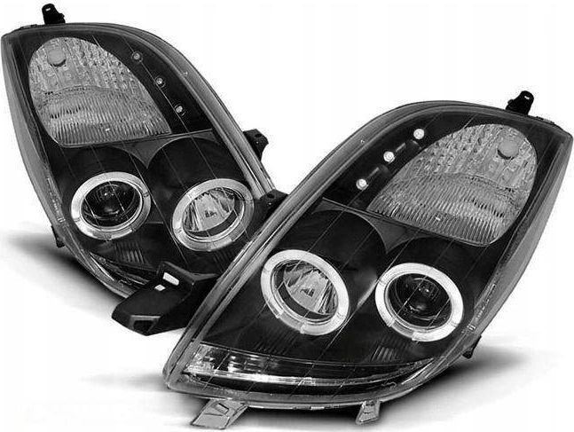 Lampy reflektory Toyota Yaris 06-09 ringi black