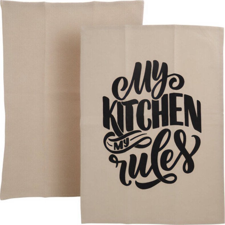 Bawełniane ścierki z nadrukiem, 2 szt., 70 x 45 cm