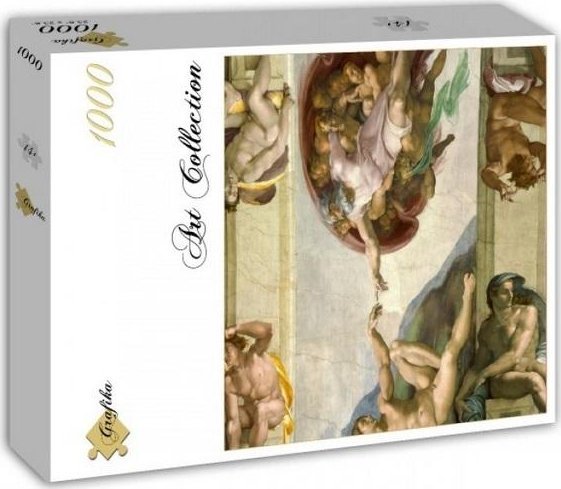 Graf-ika Puzzle 1000 Stworzenie Adama, Michał Anioł