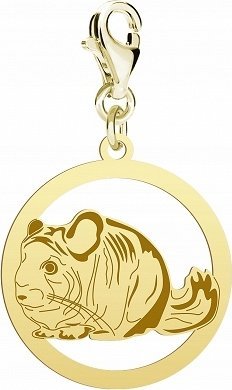 Radziszewska Jewellery Charms Złoty z Szynszylą 925 Prezent Urodziny DEDYKACJA GRATIS