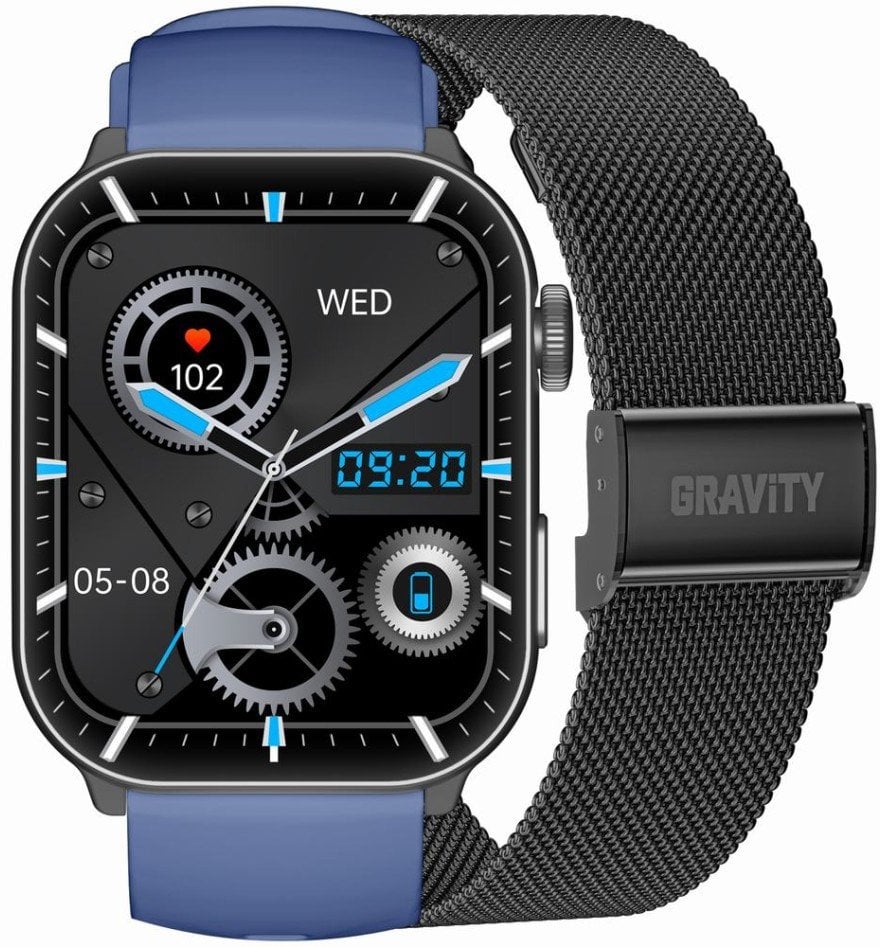 Smartwatch Męski GRAVITY GT28-3 Pasek + Bransoleta Granatowo Czarny