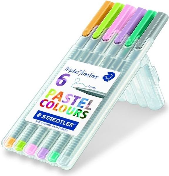 Staedtler Cienkopis Triplus 0,3mm 6 kolorów pastelowych