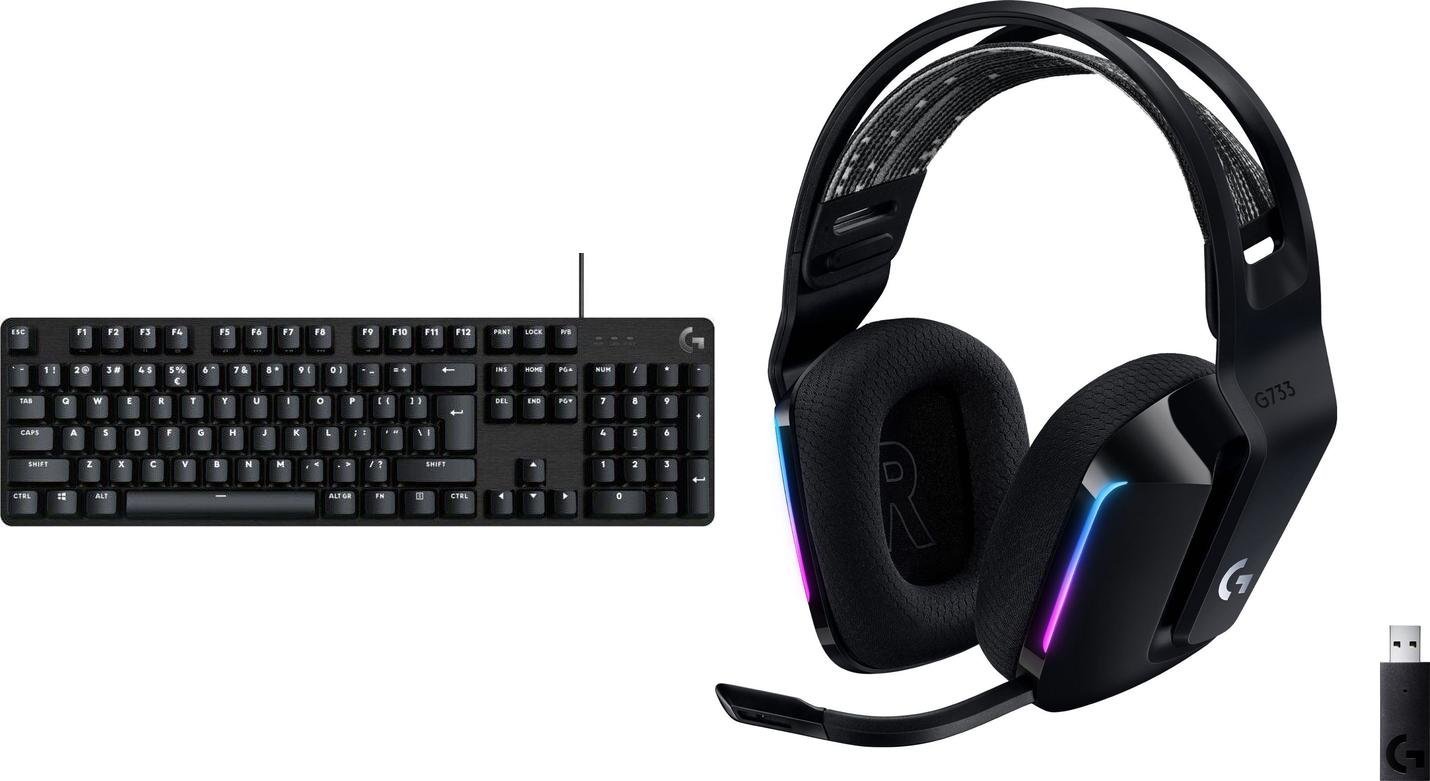 Klawiatura Logitech G413 SE GX Linear (920-010437) + G733 Lightspeed Czarne (981-000864)