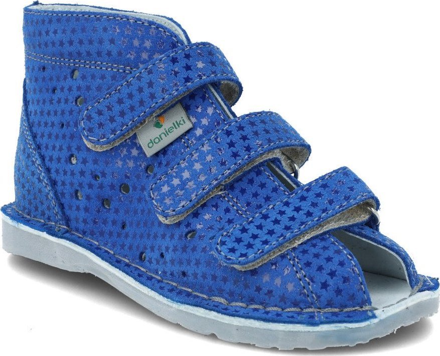 Danielki Kapcie Danielki T125L profilaktyczne obuwie niebieski gwiazdki 20