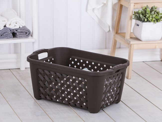 Kosz na pranie Tontarelli Arianna 35L brązowy (030700354)