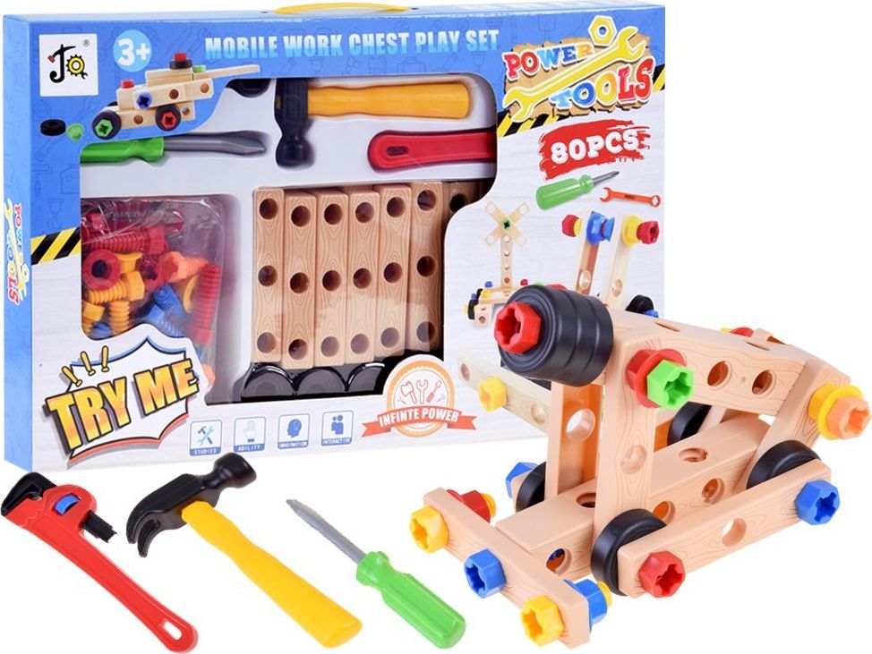 Jokomisiada Kreatywne KLOCKI KONSTRUKCYJNE Zestaw 80el ZA3110