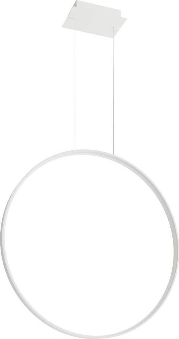 Lampa wisząca Thoro Wisząca LAMPA pierścień RIO TH.117 Thoro metalowa OPRAWA ring ZWIS LED 50W 3000K okrągły biały