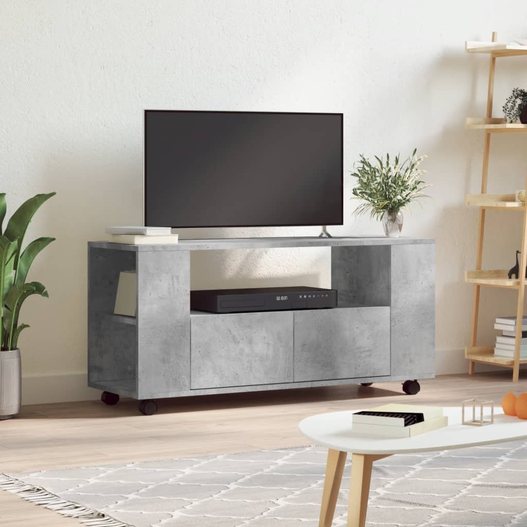 vidaXL Szafka pod TV, szarość betonu, 102x34,5x43 cm