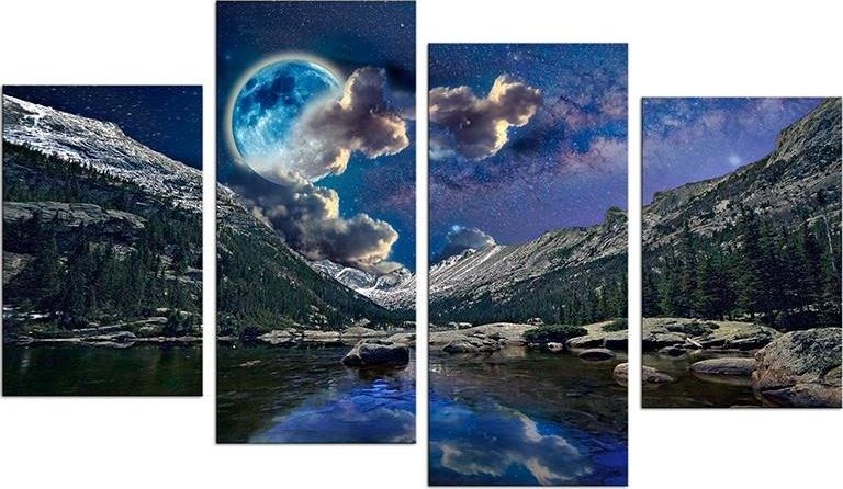 GO-BI Obraz "Krajobrazy" reprodukcja 45x70cm x2, 45x100cm x2