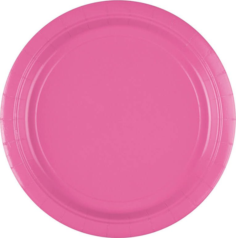 AMSCAN Talerzyki różowe 23 cm 8 sztuk uniwersalny (34800)