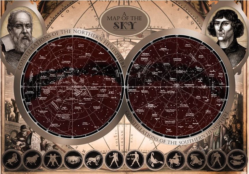 DecoNest Fototapeta - Mapa nieba - 100X70