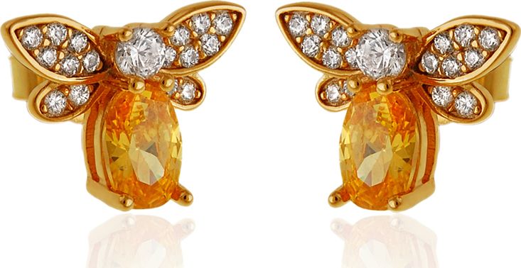 Lovrin Srebrne kolczyki 925 pozłacane skarabeusze 1,8 g