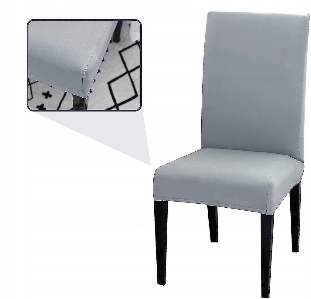 POKROWIEC na krzesło elastyczny jasnoszary