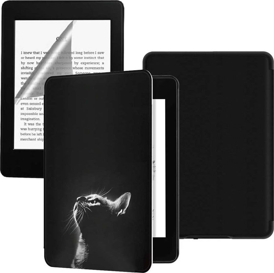 Alogy Etui Alogy Smart Case do Kindle Paperwhite 4 2018/ 2019 Księżycowy Kot + Folia ochronna