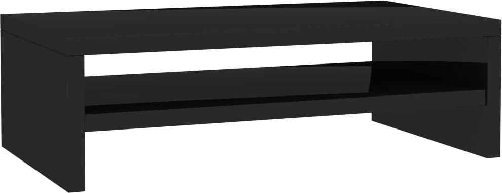 vidaXL Podstawka pod monitor wysoki połysk czarny 42x24x13 cm (800223)