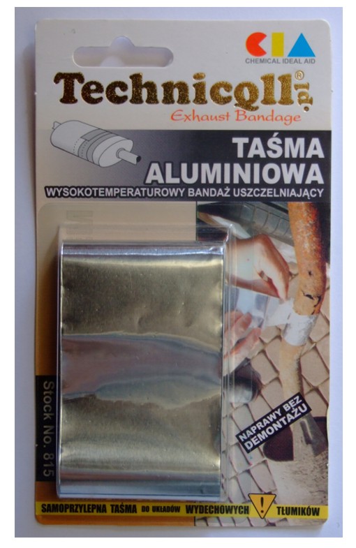 Technicqll Taśma aluminiowa wysokotemperaturowy bandaż uszczelniający 1,2m T-815