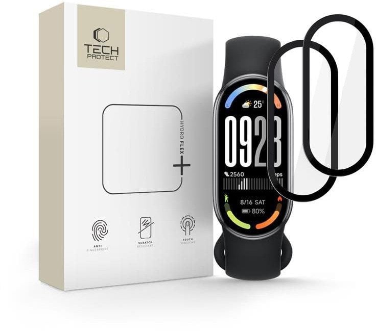 Szkło hybrydowe Tech-Protect Glass Flex+ do Xiaomi Smart Band 10 / 10 NFC Black [2 PACK]