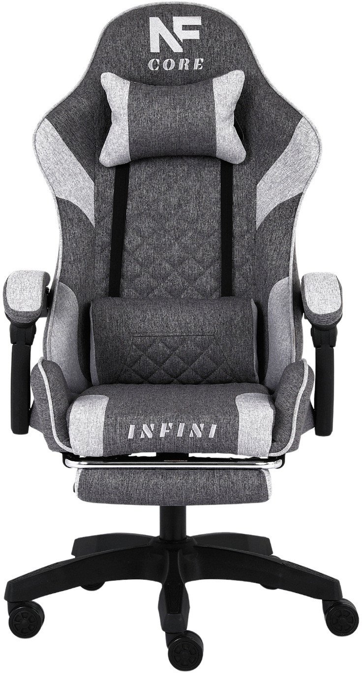 Fotel Infini Fotel Gamingowy z podnóżkiem Core Dark Gray