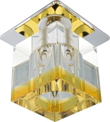 Lampa sufitowa Candellux SK-19 CH/OR-P G4 CHROM OPR. STROP. STAŁA KRYSZTAŁ 20W G4 POMARAŃCZOWY PASEK (2280038) Candellux