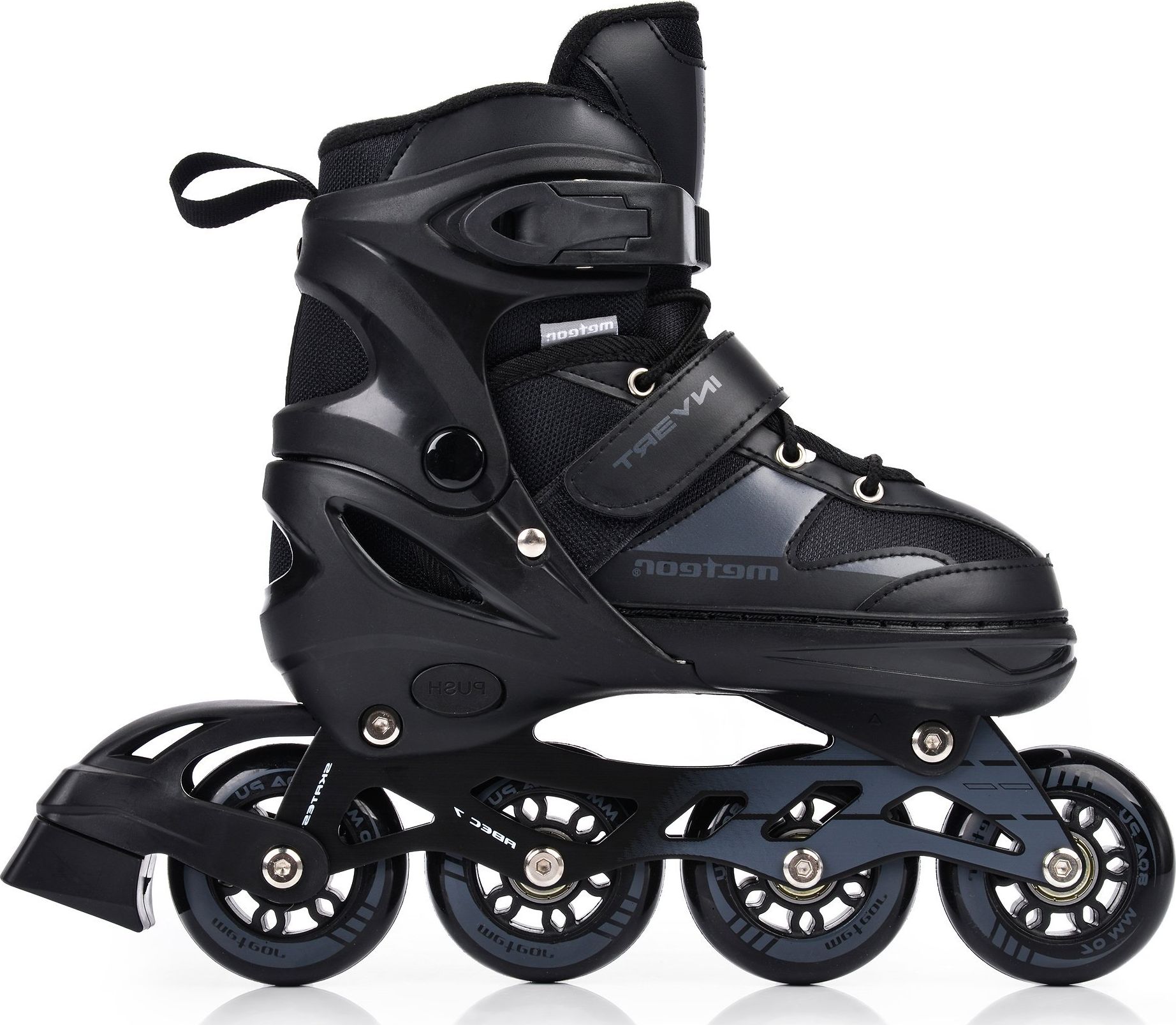 Rolki Meteor Invert rekreacyjne regulowane czarne r. 34-37