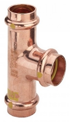 Viega Trójnik Profipress G z SC-Contur 28x22x28mm miedź 346065