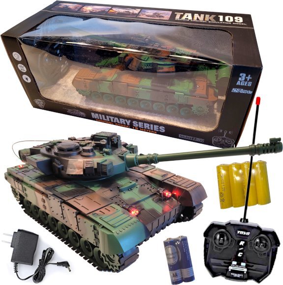 tomdorix Duży Czołg T72 Zdalnie Sterowany, Pilot, Dźwięk, Ledy