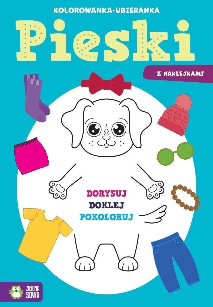 Kolorowanka ubieranka Pieski 98450
