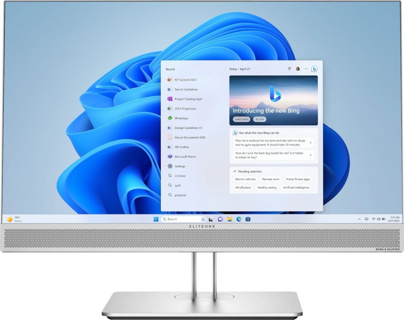 Komputer HP EliteOne 800 G3 AiO i5-6500 16GB 512GB SSD 24" Dotykowy 1920x1080 IPS USB-C Win11 DVD