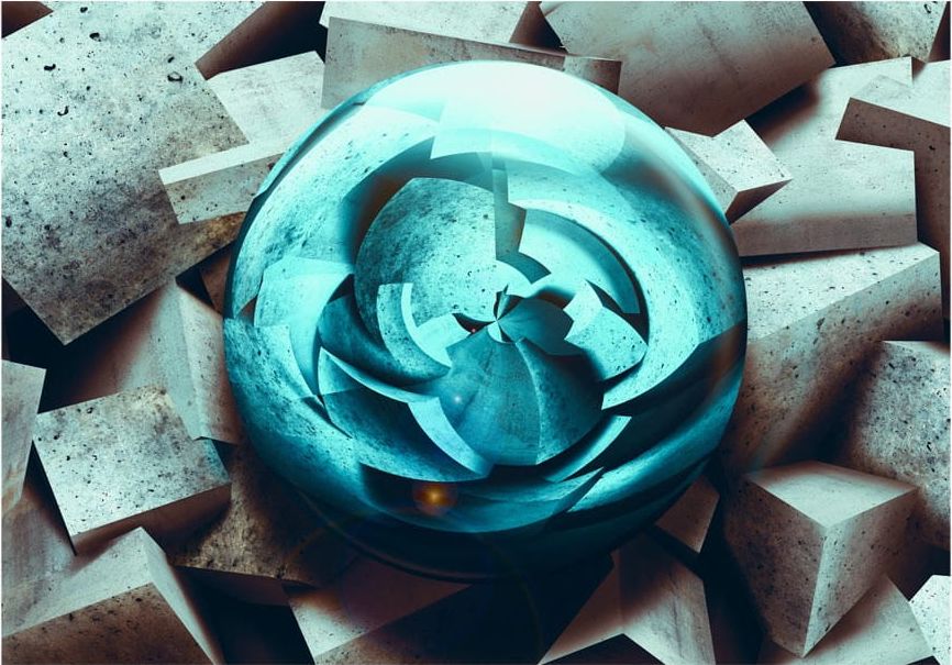 DecoNest Fototapeta - Niebieska poświata - 250X175